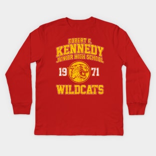 Robert F Kennedy Junior High School Wildcats - Wonder Years Kids Long Sleeve T-Shirt